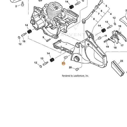ECHO part 10091038330 — IPL diagram snippet (6x zoom, amber highlight)