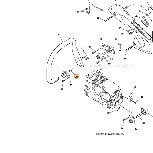 ECHO part 10091533930 — IPL diagram snippet (6x zoom, amber highlight)