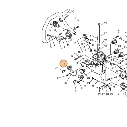 ECHO part 10091716430 — IPL diagram snippet (6x zoom, amber highlight)