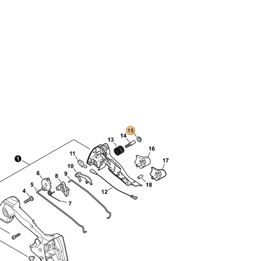 ECHO part 10091815130 — IPL diagram snippet (6x zoom, amber highlight)
