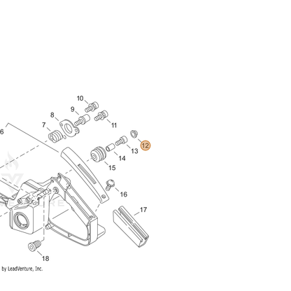 ECHO part 10091819830 — IPL diagram snippet (6x zoom, amber highlight)