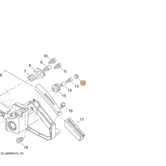 ECHO part 10091819830 — IPL diagram snippet (6x zoom, amber highlight)