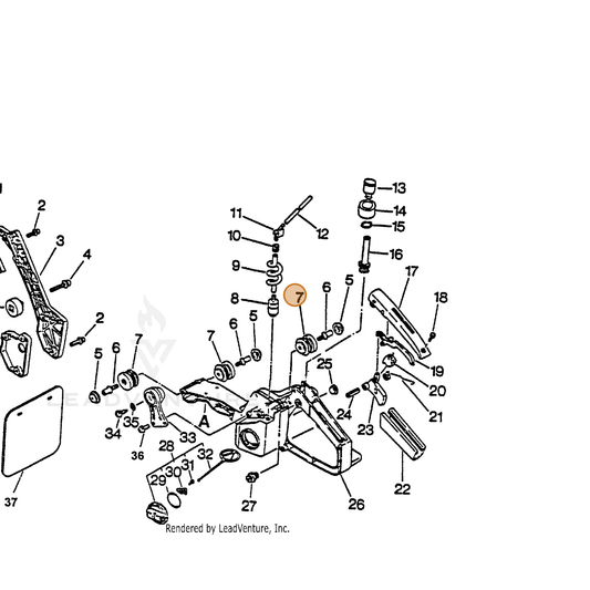 ECHO part 10092232430 — IPL diagram snippet (6x zoom, amber highlight)