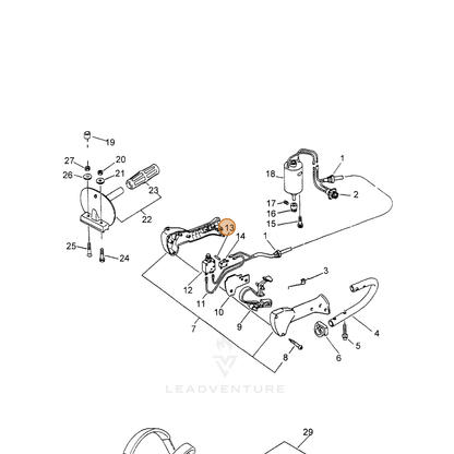 ECHO part 10092409960 — IPL diagram snippet (6x zoom, amber highlight)