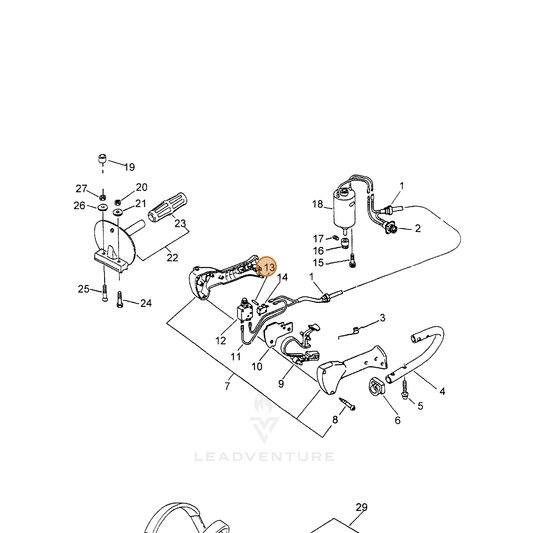 ECHO part 10092409960 — IPL diagram snippet (6x zoom, amber highlight)