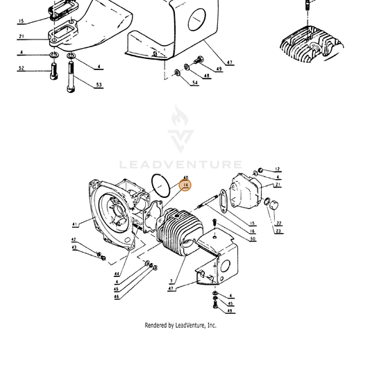 ECHO part 10101000231 — IPL diagram snippet (6x zoom, amber highlight)