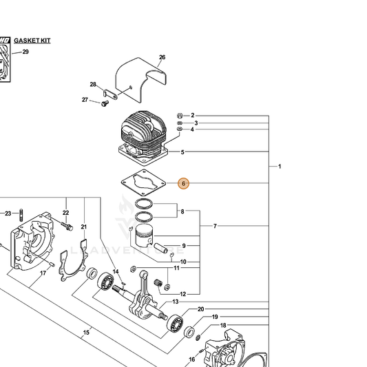 ECHO part 10101000760 — IPL diagram snippet (6x zoom, amber highlight)
