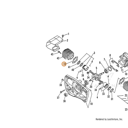 ECHO part 10101010560 — IPL diagram snippet (6x zoom, amber highlight)