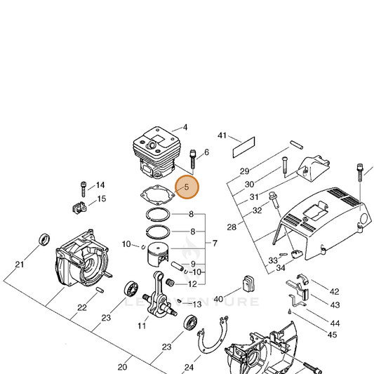 ECHO part 10101054430 — IPL diagram snippet (6x zoom, amber highlight)