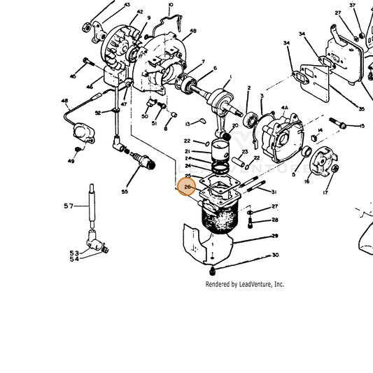 ECHO part 10101105830 — IPL diagram snippet (6x zoom, amber highlight)