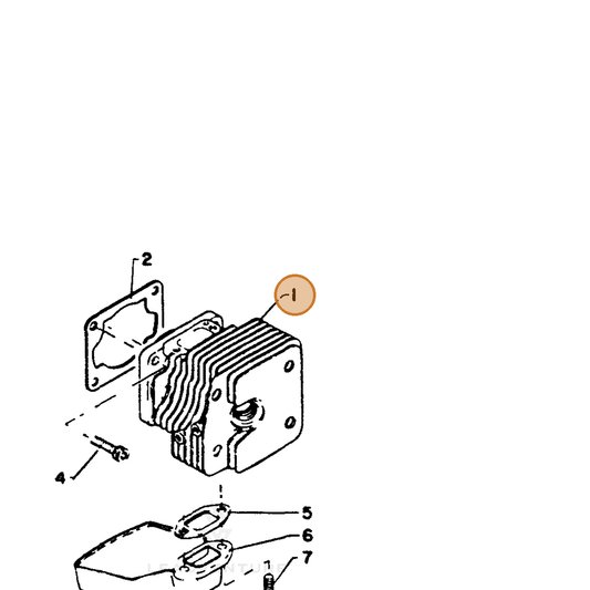 ECHO part 10101113330 — IPL diagram snippet (6x zoom, amber highlight)