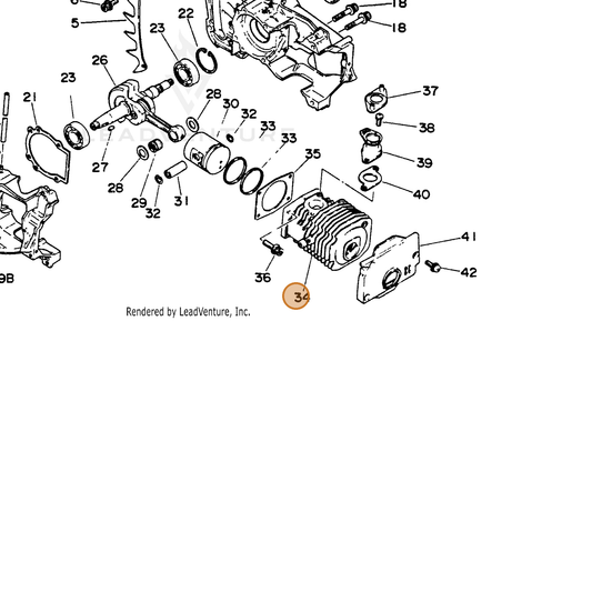ECHO part 10101115230 — IPL diagram snippet (6x zoom, amber highlight)