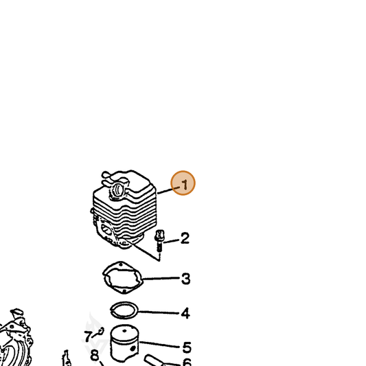 ECHO part 10101145230 — IPL diagram snippet (6x zoom, amber highlight)