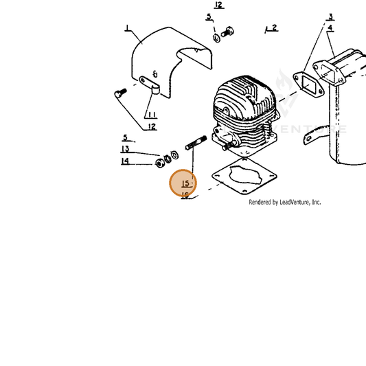 ECHO part 10101301110 — IPL diagram snippet (6x zoom, amber highlight)