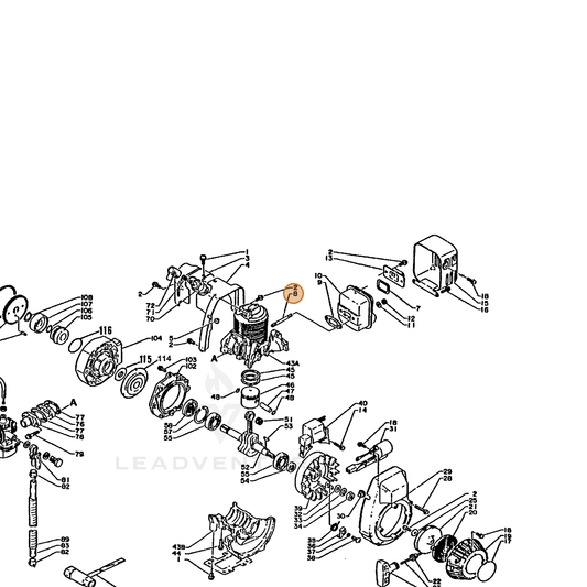 ECHO part 10101400560 — IPL diagram snippet (6x zoom, amber highlight)