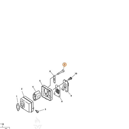 ECHO part 10102313930 — IPL diagram snippet (6x zoom, amber highlight)