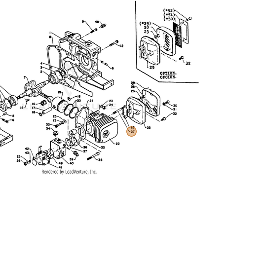 ECHO part 10102503430 — IPL diagram snippet (6x zoom, amber highlight)