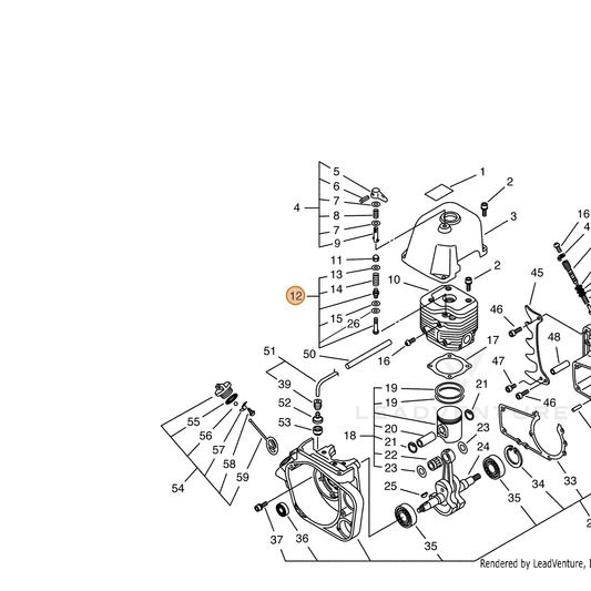 ECHO part 10110016430 — IPL diagram snippet (6x zoom, amber highlight)