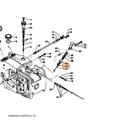 ECHO part 10111212430 — IPL diagram snippet (6x zoom, amber highlight)