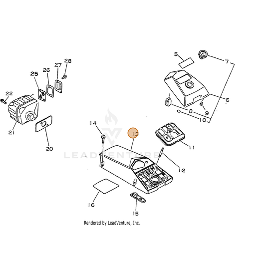 ECHO part 10150133330 — IPL diagram snippet (6x zoom, amber highlight)