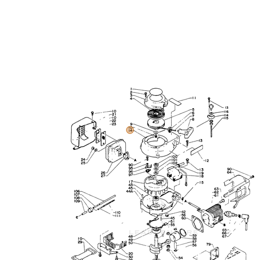 ECHO part 10150202060 — IPL diagram snippet (6x zoom, amber highlight)