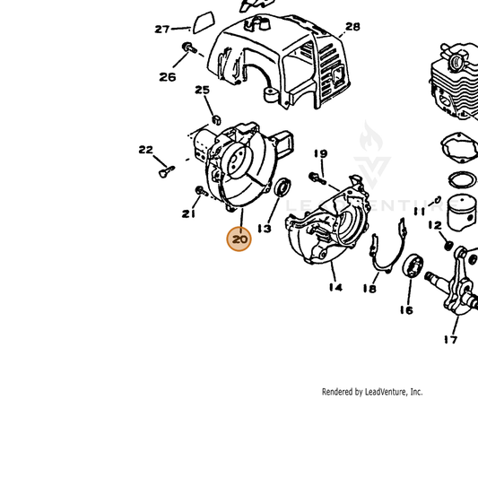 ECHO part 10150344330 — IPL diagram snippet (6x zoom, amber highlight)