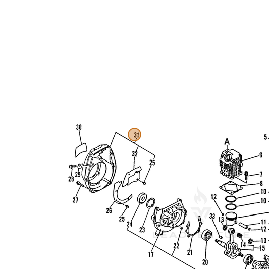ECHO part 10150352330 — IPL diagram snippet (6x zoom, amber highlight)