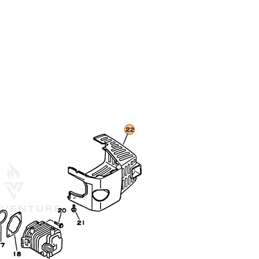ECHO part 10150611521 — IPL diagram snippet (6x zoom, amber highlight)