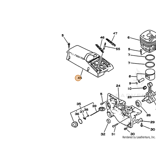 ECHO part 10150638230 — IPL diagram snippet (6x zoom, amber highlight)