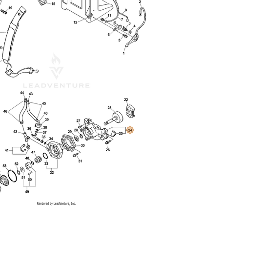 ECHO part 10150713212 — IPL diagram snippet (6x zoom, amber highlight)