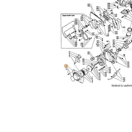 ECHO part 10150714730 — IPL diagram snippet (6x zoom, amber highlight)