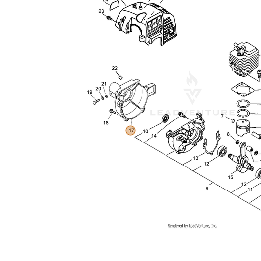 ECHO part 10150744330 — IPL diagram snippet (6x zoom, amber highlight)