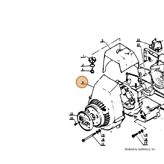 ECHO part 10151100333 — IPL diagram snippet (6x zoom, amber highlight)