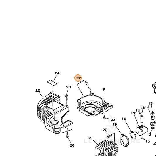 ECHO part 10151104560 — IPL diagram snippet (6x zoom, amber highlight)