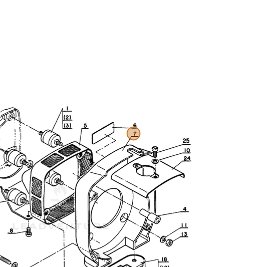 ECHO part 10151104932 — IPL diagram snippet (6x zoom, amber highlight)