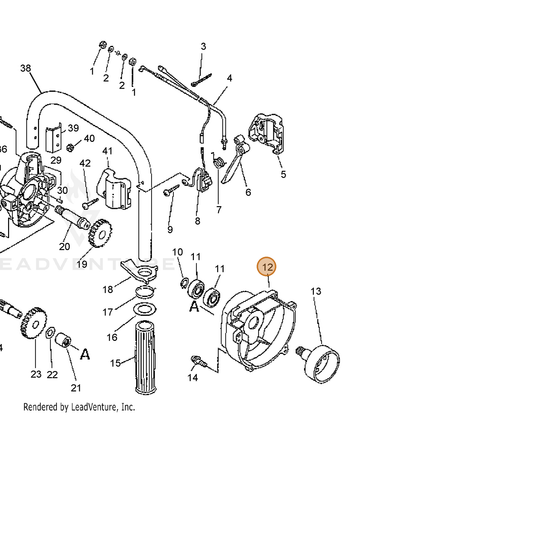 ECHO part 10151105560 — IPL diagram snippet (6x zoom, amber highlight)