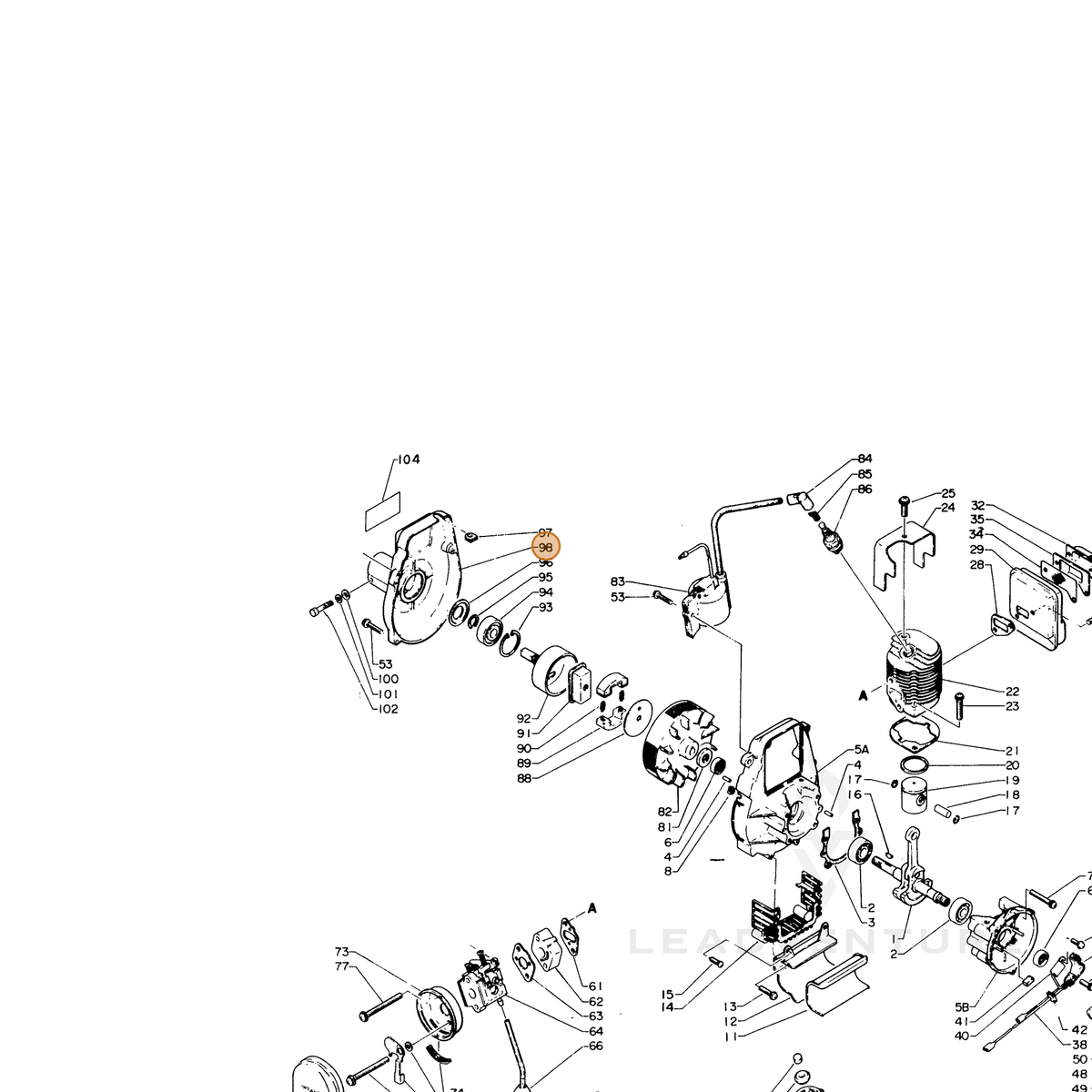 ECHO part 10151106320 — IPL diagram snippet (6x zoom, amber highlight)