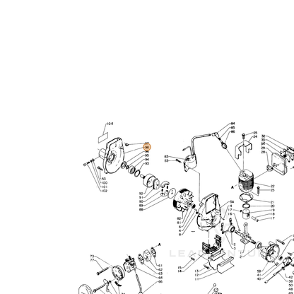 ECHO part 10151106320 — IPL diagram snippet (6x zoom, amber highlight)