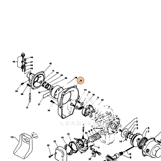 ECHO part 10151107130 — IPL diagram snippet (6x zoom, amber highlight)