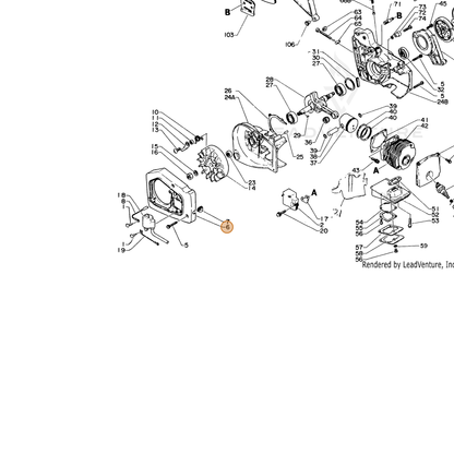 ECHO part 10151115830 — IPL diagram snippet (6x zoom, amber highlight)