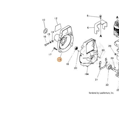 ECHO part 10151129130 — IPL diagram snippet (6x zoom, amber highlight)