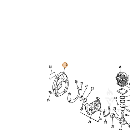 ECHO part 10151149730 — IPL diagram snippet (6x zoom, amber highlight)