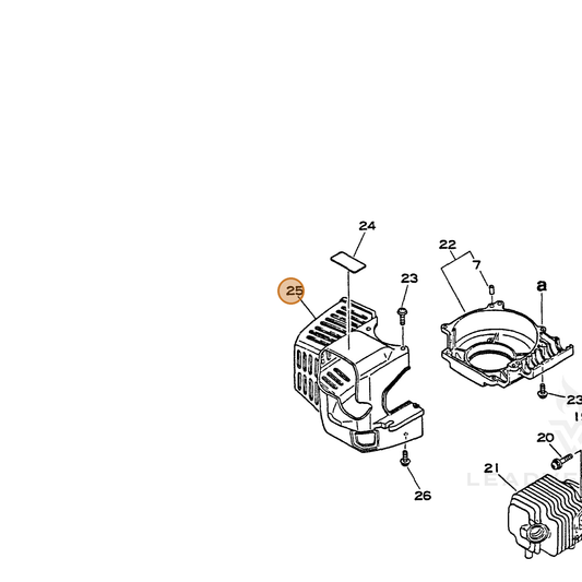 ECHO part 10151406462 — IPL diagram snippet (6x zoom, amber highlight)