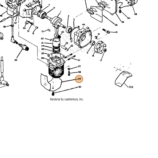 ECHO part 10151407130 — IPL diagram snippet (6x zoom, amber highlight)