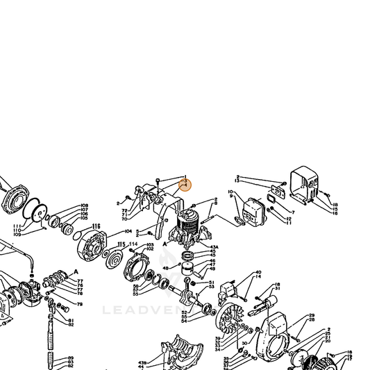ECHO part 10151408020 — IPL diagram snippet (6x zoom, amber highlight)