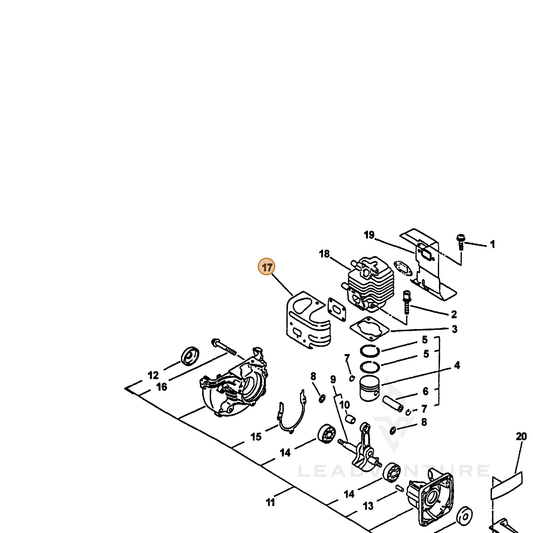 ECHO part 10151409560 — IPL diagram snippet (6x zoom, amber highlight)