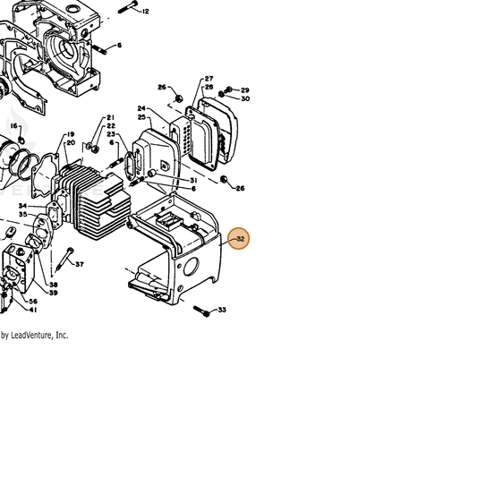 ECHO part 10151410233 — IPL diagram snippet (6x zoom, amber highlight)