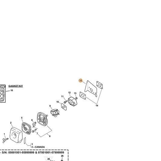 ECHO part 10151420560 — IPL diagram snippet (6x zoom, amber highlight)