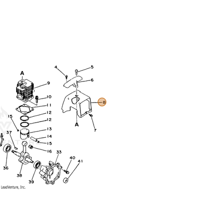 ECHO part 10151449330 — IPL diagram snippet (6x zoom, amber highlight)