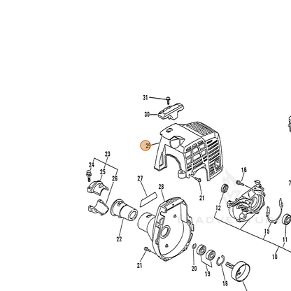 ECHO part 10151453030 — IPL diagram snippet (6x zoom, amber highlight)
